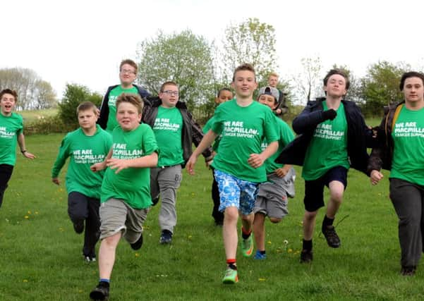 Pupils from Littlegreen School finishing their half marathon PICTURE BY KATE SHEMILT KS1500055-1