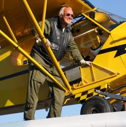 Display pilot Brendan OBrien with his Piper J-3 Cub