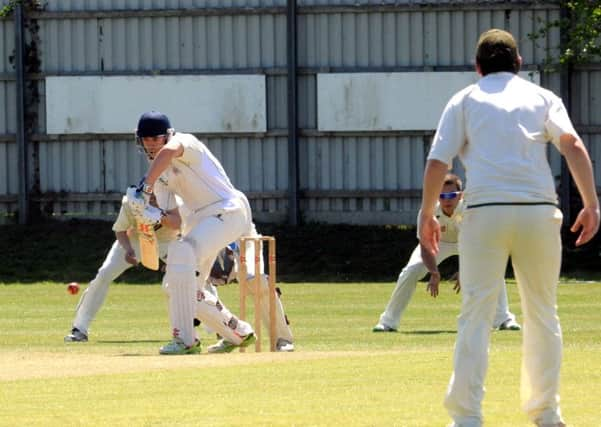 Max Ashmore moves the scoreboard along for Bognor / Picture by Kate Shemilt