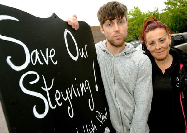 Residents oppose HDC's potential plans to sell a Steyning car park to a supermarket chain. Sunnie Gibson and Sheree Grindell. SR1510471. Pic Steve Robards SUS-150518-143959001