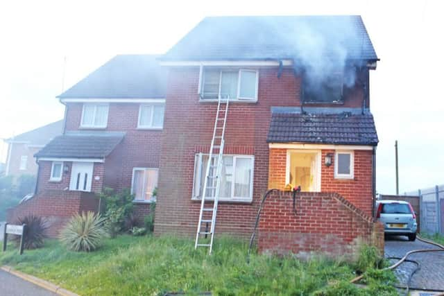 House fire in Glenavon Mews, Wick. Picture by Eddie Mitchell SUS-150519-111058001