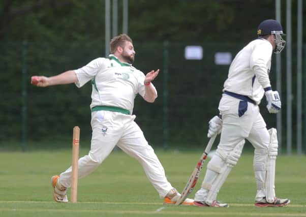 Henfield CC's  George Stewart 8/5/15 (Pic by Jon Rigby) SUS-151105-092510008