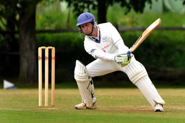 Slinfold (batting) v Wisborough Green. Steve Haines in action SR1511185. Pic Steve Robards SUS-150526-120915001