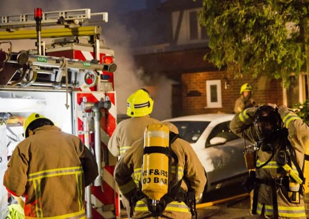 Fire at a property in Firtoft Close, Burgess Hill. Picture by Eddie Howland