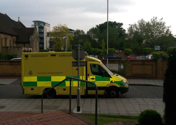 Ambulance in Springfield Road