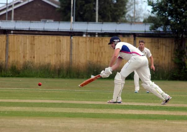 Stuart Rutter at the crease for Pagham versus Worthing / Picture by Kate Shemilt KS1500242-8