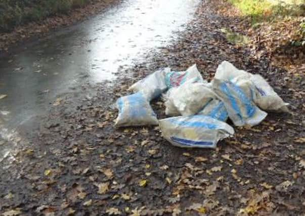 Fly-tipping in Sussex.