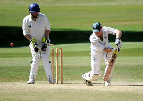 Henfield (batting) v Wisborough Green. Another wicket falls to the bowling of Raj Maru . Pic Steve Robards SR1515657 SUS-150607-134246001