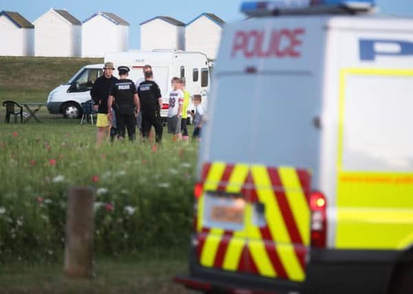 Travellers on Goring Greensward  Picture by Eddie Mitchell SUS-150721-104221001