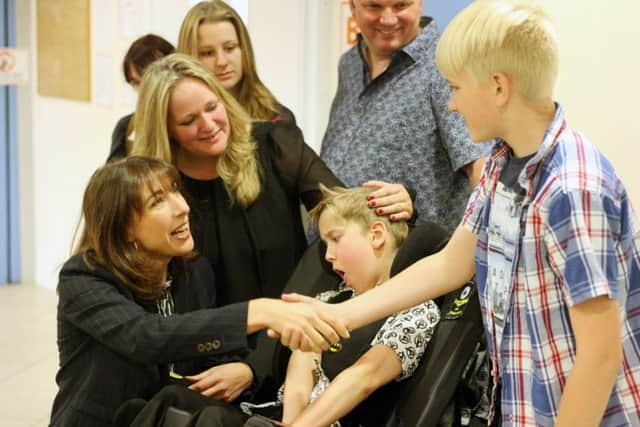 DM1519880a.jpg Samantha Cameron launches new Hop, Skip and Jump Foundation Centre for disabled children in Swan Walk shopping centre, Horsham. Photo by Derek Martin SUS-150728-155509008