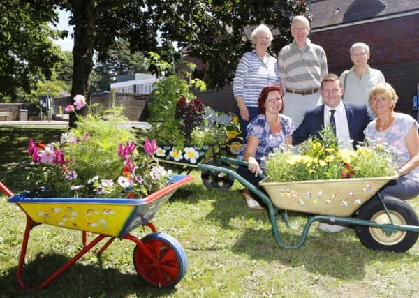 back row Pat Mansbridge, David Wright and Cherril Castle. Front row Rachel Swansborough, Stuart Morris-Brook from David Wilson Homes and Sue Craig - picture submnitted by Leepeck Media