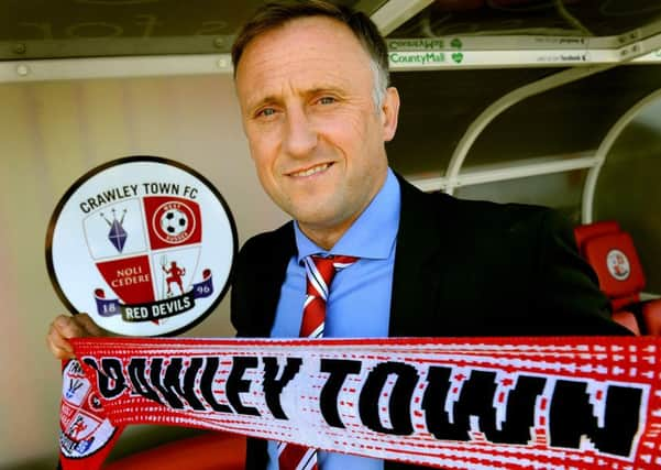 Crawley Town FC unveil their new manager Mark Yates 19-05-2015.  SR1510742. Pic by Steve Robards SUS-150519-152408001