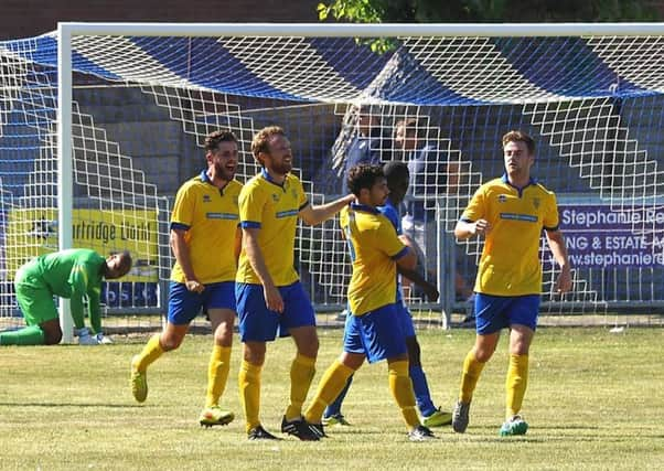 Lancing celebrate at Shoreham on Saturday