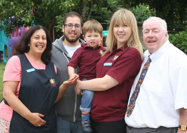 Gareth, Emrys and Alice Liley, centre, with Sharon and David Liley PICTURE: DEREK MARTIN DM1517306a