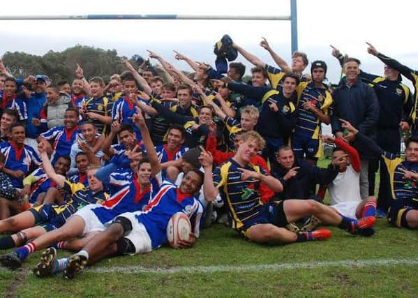 Worthings under-16 team pictured with Altius Collegians following their match