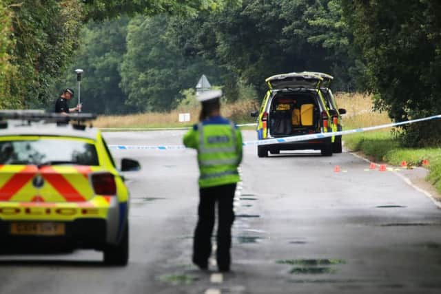 Police a stretch of the B2146 between Funtington and East Ashling after a fatal crash. Picture by Eddie Mitchell