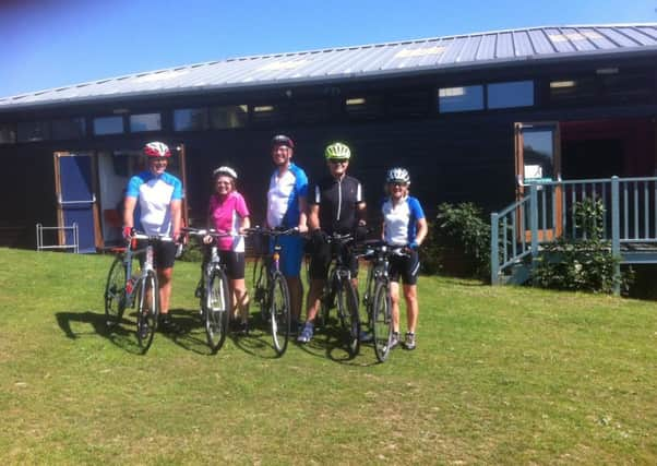 Members of the 1066 Cycle Club gearing up for the Battle Randonee SUS-150825-115211001