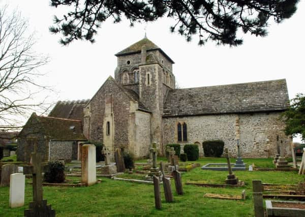 St Nicolas' Church, Shoreham, is just half a mile from the crash site