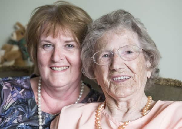 East Sussex County Council Good Neighbour Scheme Volunteer Sue McGinnis with Irene Verrall from Hailsham (photo submitted). SUS-150826-113542001