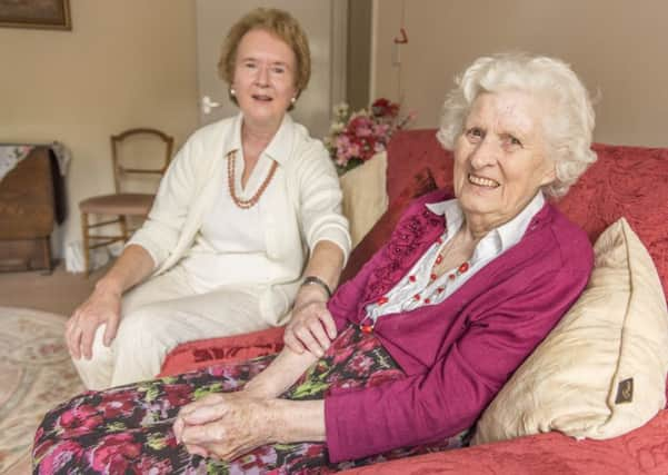 Volunteer Jennifer McInness with East Sussex resident Audrey Mark Fort