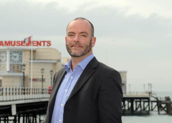 W32027H13_CouncilLeaders

Council Leaders. Pictured is  Cllr  Alex Bailey (new leader of Adur and Worthing District  Council) .Worthing Pier. ENGSUS00120130208175033