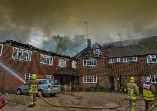 Firefighters battle a serious fire in Copsale. Photo by Eddie Howland