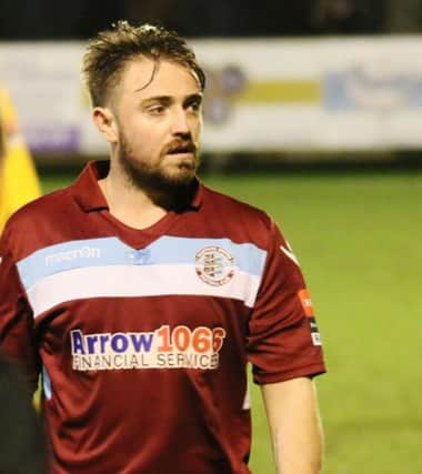 Jordan Woodley scored a 40-yard screamer for Bexhill United in their defeat at home to Langney Wanderers. Picture courtesy Joe Knight