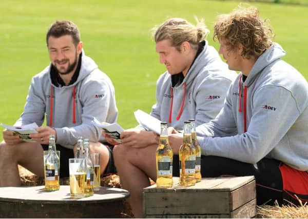 Greig Laidlaw, Richard Hibbard and Billy Twelvetrees