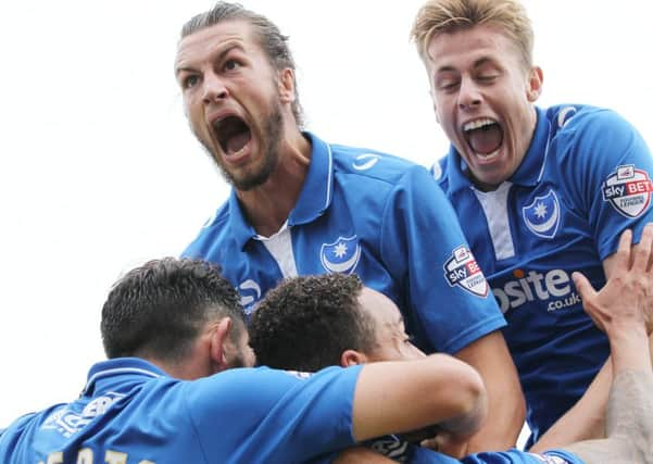 Pompey celebrate. Picture: Joe Pepler