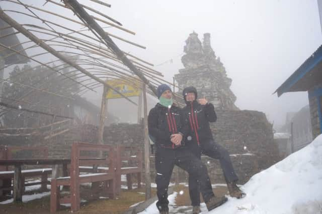 Terry and Caroline Kelly on their trekking holiday