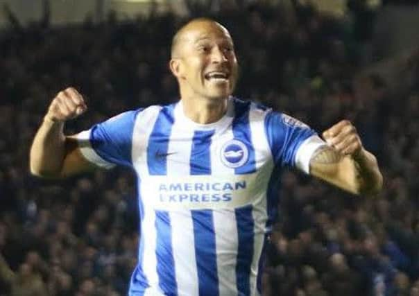 Bobby Zamora celebrates his winner against Bristol City. Picture by Angela Brinkhurst