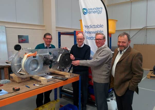 Finance director John Bawler, MP Nick Gibb, chief executive officer and inventor Alan Saunders and chairman Neil Giles