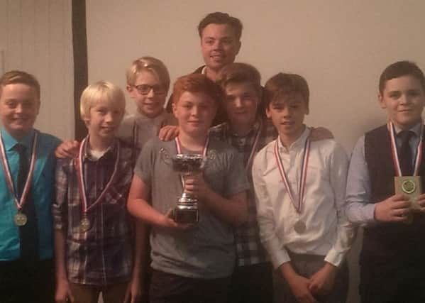 Sussex and Scotland cricketer Matt Machan with the award winners