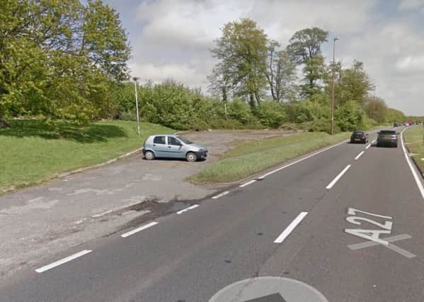 The former Lancing Manor filling station, up at planning committee for six homes on Monday. Picture courtesy of Google Street View SUS-151027-101117001