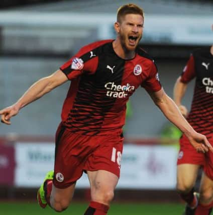 Matt Harold scores for Crawley against Luton (Pic by Jon & Joe Rigby) SUS-150711-170800008