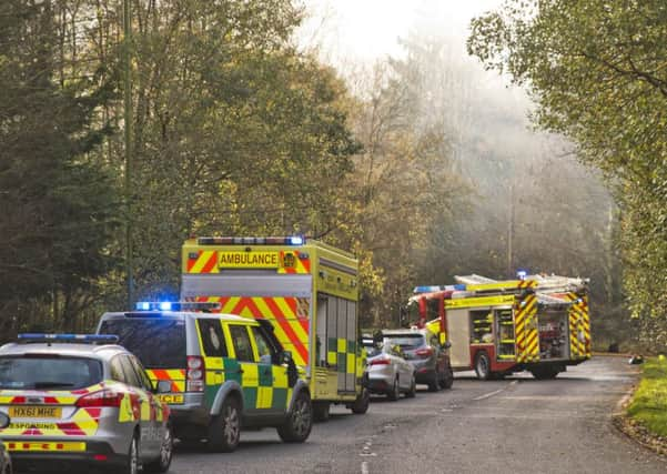 Home catches fire near Crawley. Picture by Eddie Howland