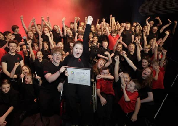 Students and Buddies delighted at receiving their award