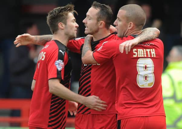 Crawley Town V Luton Town - Crawley Rhys Murphy equalises (Pic by Jon Rigby) SUS-151019-003330008