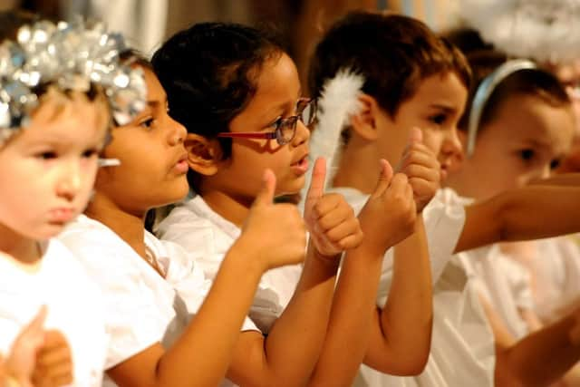 Nativity at Our Lady Queen of Heaven School, Hare Lane, Crawley. Pic Steve Robards SR1527534 SUS-150912-131517001