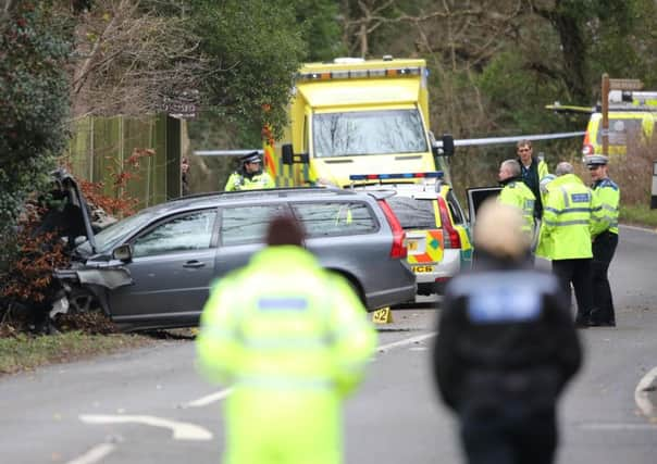 Officers investigate after fatal crash near Henfield.