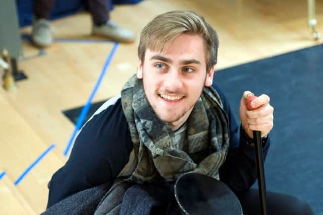 Rehearsals of Chichester Festival Theatre's A Christmas Carol. Sami Green as Bob Cratchit. Photo by Mike Eddowes