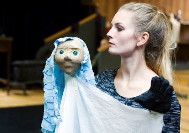 Poppy Baskcomb in rehearsals of Chichester Festival Theatre's A Christmas Carol. Photo by Mike Eddowes