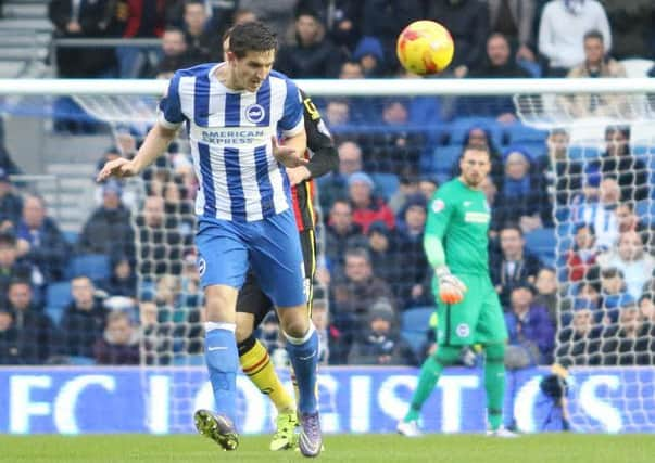 Albion defender Lewis Dunk. Photograph: Angela Brinkhurst