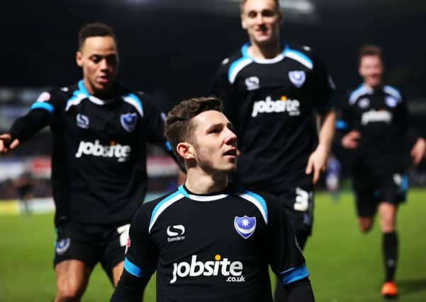 Conor Chaplin celebrates scoring against Ipswich at the weekend