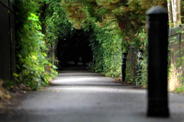 Footpath off Hurst Road Horsham where a rape took place. Pic Steve Robards SR1518400  11-08-15 SUS-151208-104226001