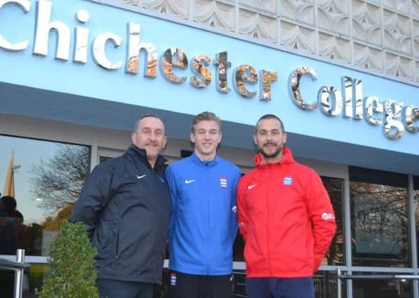 Rob Giles, George Cody and Darin Killpartrick at Chi College