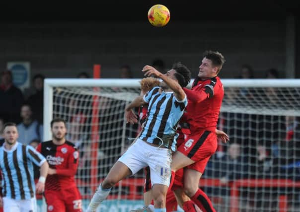 Crawley Town captain Sonny Bradley in action against Mansfield Town last week (Photo by Jon Rigby) SUS-160130-184551008