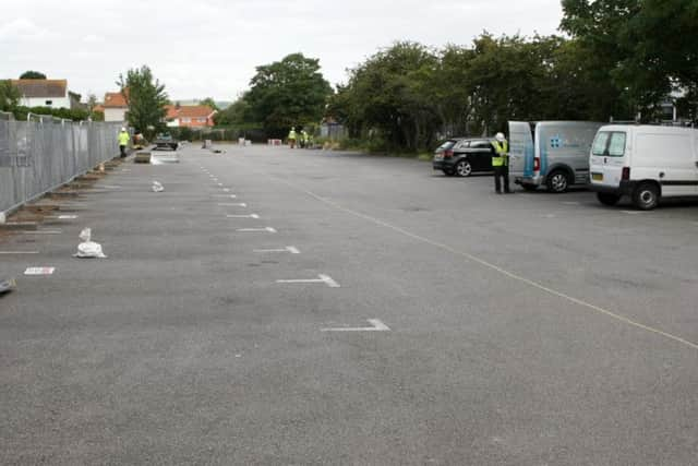 Queen Street Car Park before temporary classrooms were installed for the Bohunt Academy