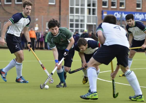 Jack Lerwill, Kieran Henn (contesting the ball), Dan Brook and Alex Thakore / Picture by Neil Marshall