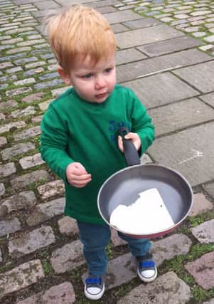 Two-year-old William was the start of the show at the King's Arms in Arundel